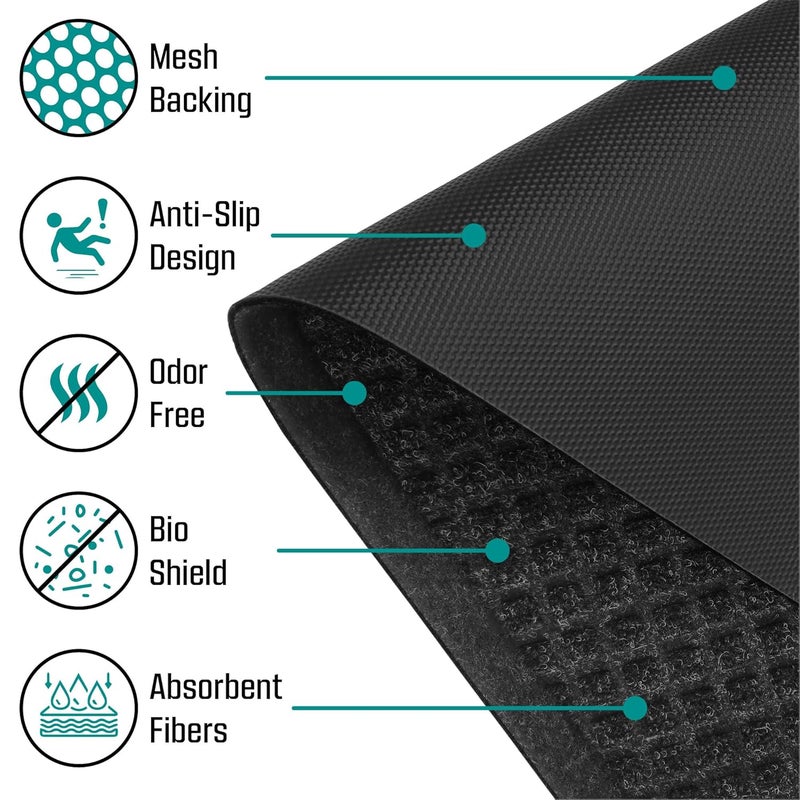 LVAP 12 Pack - Professional Urinal Floor Mats for Men Bathroom | Non-Slip Urinal Mats | Disposable Bathroom Urinal Pads for Commercial Restrooms - Image 3